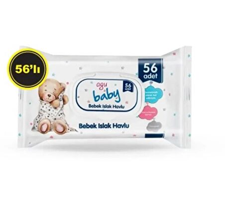 AGU BABY Bebek Islak Havlu Mendil 56 lı 5 Adet