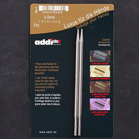 Addi Click Lace 4,5Mm Değiştirilebilir Uzun Uçlu D