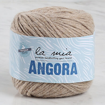 La Mia Angora 50Gr Açık Kahve El Örgü İpi - L098 - 33806
