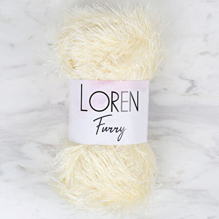 Loren Furry Krem El Örgü İpi - Rf065 - 34062
