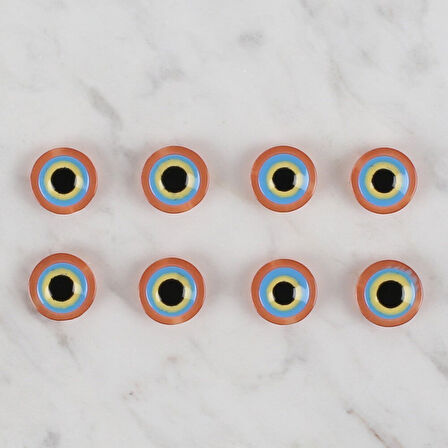 Loren Crafts Turuncu 8 Li Nazar Boncuğu Düğme - 16