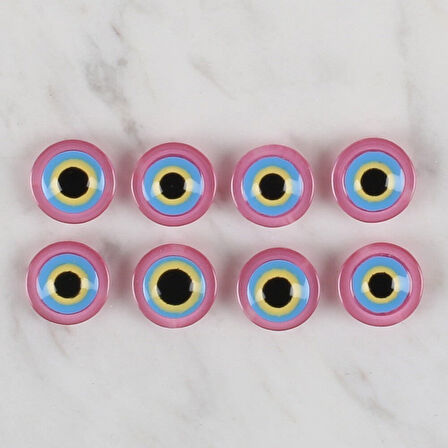 Loren Crafts Pembe 8 Li Nazar Boncuğu Düğme - 168