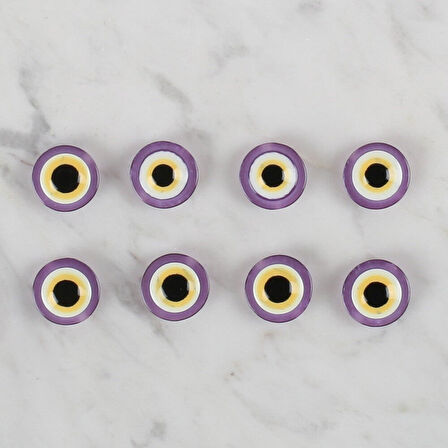 Loren Crafts Mor 8 Li Nazar Boncuğu Düğme - 169