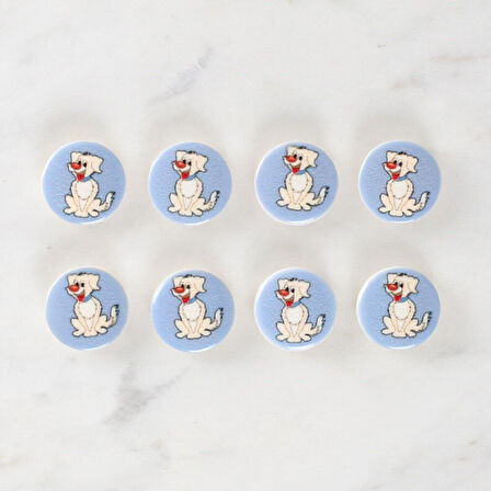 Loren Crafts 8'Li Köpek Düğme - 1243