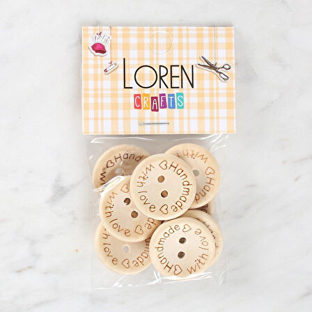 Loren Crafts Handmade 8'Li Düğme - 1615