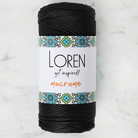 Loren Macrame Siyah El Örgü İpi - Rm 001 - 34323
