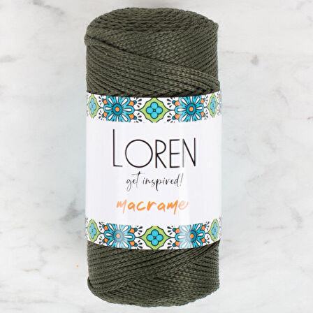 Loren Macrame Asker Yeşili El Örgü İpi - Rm 0195 - 34337