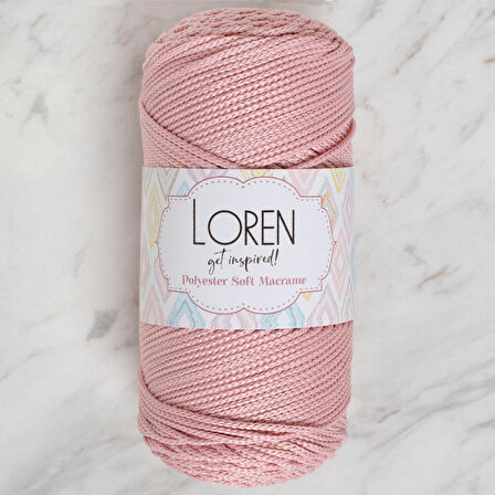 Loren Polyester Macrame Pembe El Örgü İpi - Lm042 - 34446
