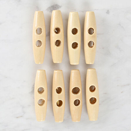 Loren Crafts 8'Li Ahşap Çoban Düğme - 1003