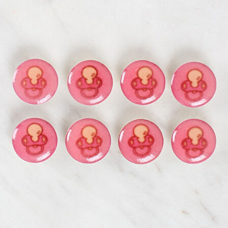 Loren Crafts 8'Li Emzik Düğme - 1008