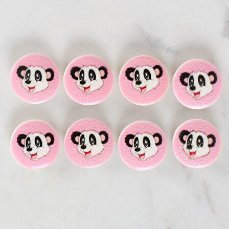 Loren Crafts 8'Li Panda Düğme - 1030