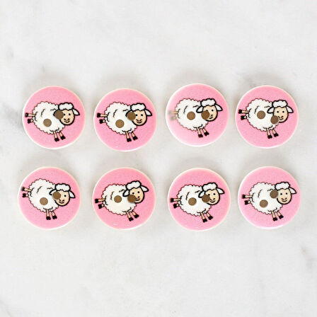 Loren Crafts 8'Li Koyun Düğme - 1033