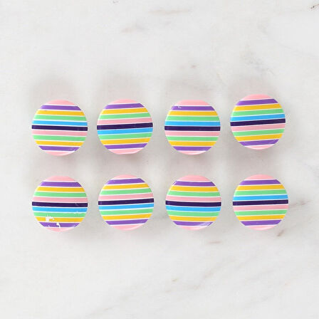 Loren Crafts 8'Li Desenli Düğme - 1104