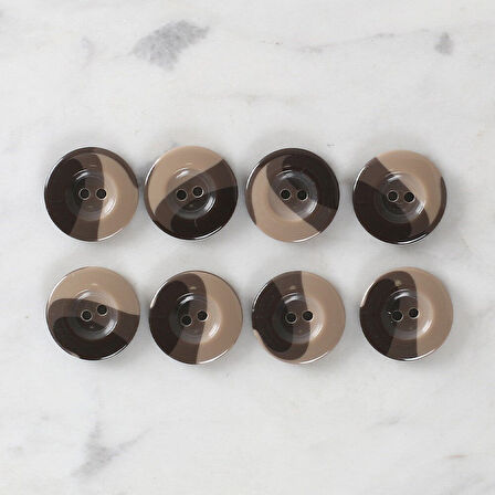 Loren Crafts 8'Li Düğme Kahverengi - 1139