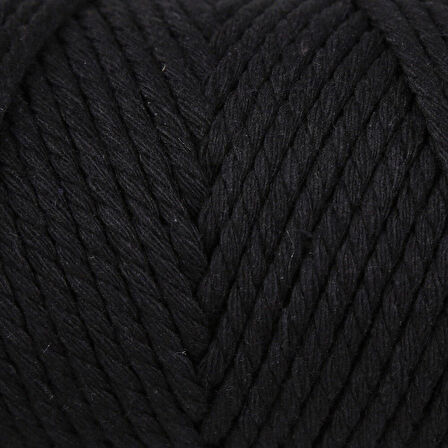 Loren Slim 3 Büküm Makrome İpi Siyah - L006