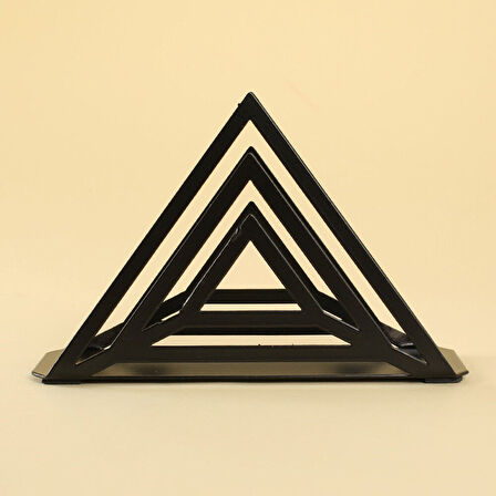 Loren Prizma Siyah Metal Peçetelik