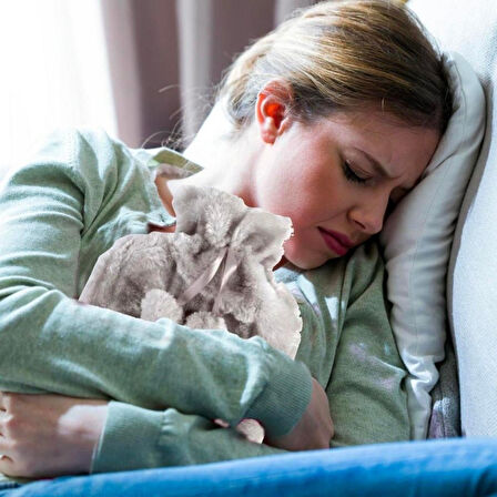 Buffer® 2 Litre Ponponlu Peluş Sıcak Su Torbası 1.Sınıf Kauçuk Malzeme