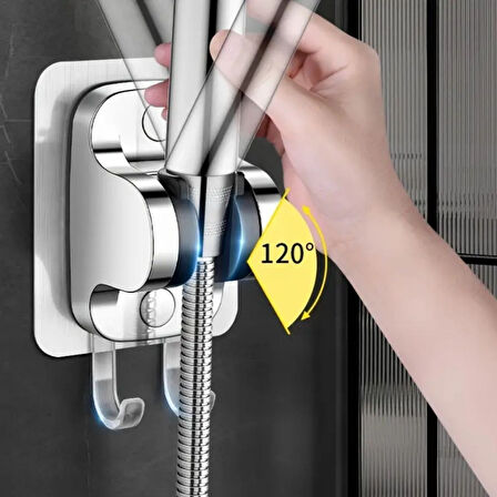 Buffer® Kendiliğinden Güçlü Yapışkanlı Askılı Duş Başlık Tutucu