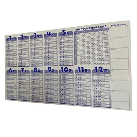 Buffer® Statik Akıllı Kağıt Ingilizce Çarpım Tablosu 100X56 Cm(1 Adet Silgili Kalemli)