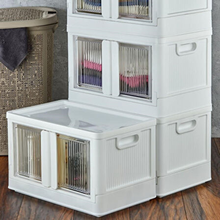 Buffer® Tek Katlı (1 Ünite) Üst Üste Eklenebilir Demonte Mutfak Ve Banyo Düzenleyici Raf-Beyaz