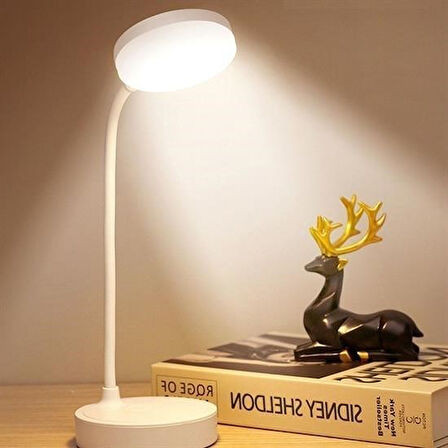 Buffer® Yuvarlak Usbli Dokunmatik 3 Kademeli 360 Derece Özel Göz Korumalı Led Lityum Masa Lambası