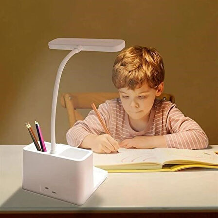 Buffer® Kalemlikli Usbli Dokunmatik 3 Kademeli 360 Derece Özel Göz Korumalı Led Lityum Masa Lambası