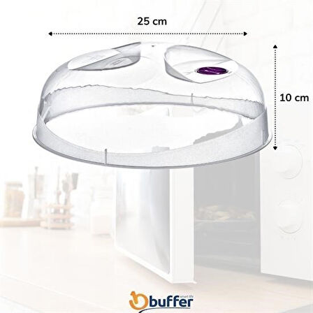 Buffer® Mikrodalga Fırın Koruyucu Sızdırmaz Gıda Koruyucu Dayanıklı Yiyecek Isıtma Kapağı