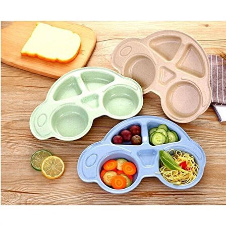 Buffer® Bebekler İçin Araba Şeklinde Sevimli Mama Tabağı Çocuk Tabldot