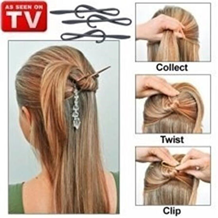 Buffer® Kolay Saç Toplama Örgü Yapma Tokası Saç Şekillendirme Seti