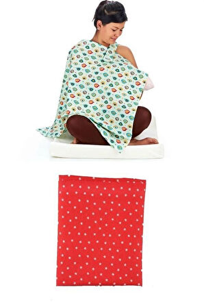 Buffer® Kullanışlı Kemerli Yıldız Desenli Bebek Emzirme Önlüğü Örtüsü