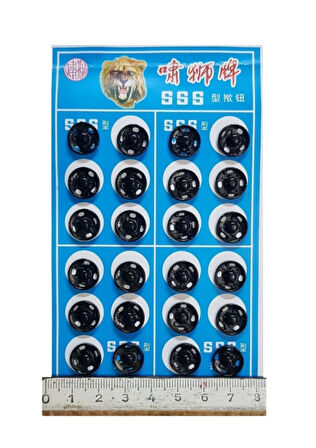 Çıt Çıt Model 2 Numara Siyah 24'Lü