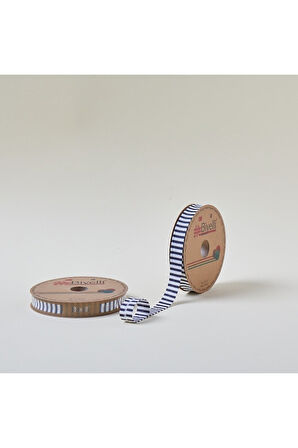 Biye Kalın Çizgili Katlı F10 Indigo 2 Cm 25 Metre %65 %35 Polyester