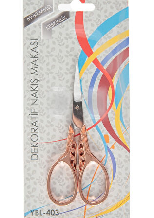 Nakış Makası Dekoratif Açık Bakır Ybl-403 Model 20