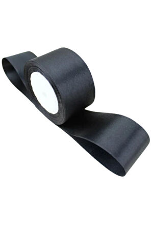 Saten Kurdele 6 Cm Siyah 5 Metre