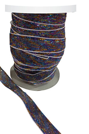 Kadife Kurdele Simli 1,5 Cm Karışık Renk 1 Metre