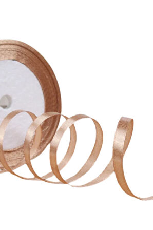 Saten Kurdele 3 Cm 10 Metre Sütlü Kahve