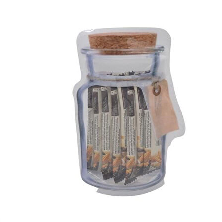 Buffer® Kavanoz Görünümlü Kilitli Poşet Çıtçıtlı Ve Pratik Torba 4 Adet