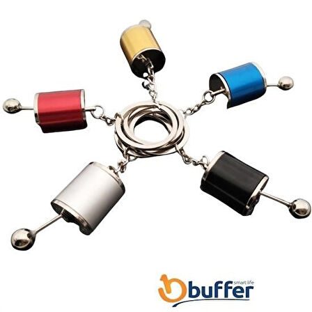 Buffer® Hareketli Araba Vites Anahtarlık Altı Hız Manuel Vites Dişli Shifter Topuzu Metal Anahtarlık