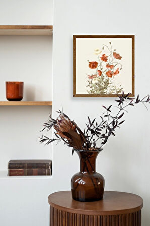 Çiçek Ahşap Çerçeveli Tablo