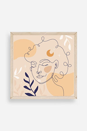 Kadın Ahşap Çerçeveli Tablo