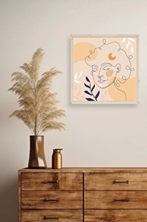 Kadın Ahşap Çerçeveli Tablo