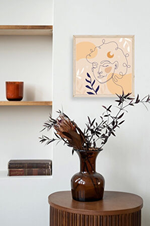 Kadın Ahşap Çerçeveli Tablo