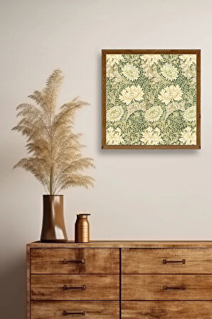 Çiçek Ahşap Çerçeveli Tablo