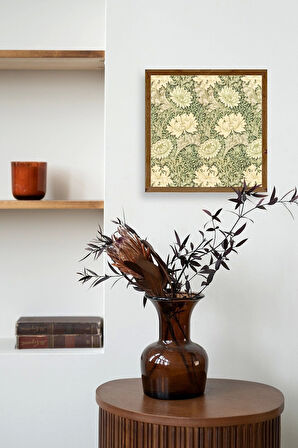 Çiçek Ahşap Çerçeveli Tablo