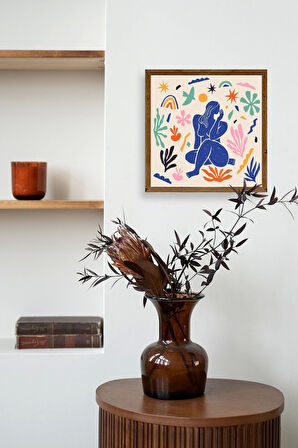 Kadın Ahşap Çerçeveli Tablo