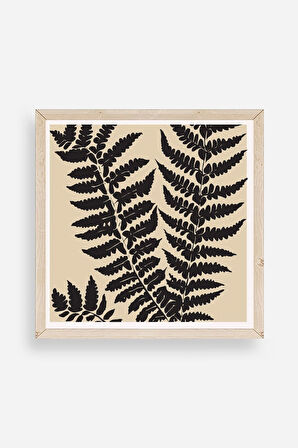 Yaprak Ahşap Çerçeveli Tablo