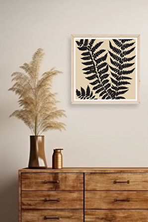 Yaprak Ahşap Çerçeveli Tablo