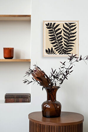 Yaprak Ahşap Çerçeveli Tablo