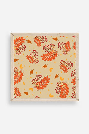 Çiçek Ahşap Çerçeveli Tablo