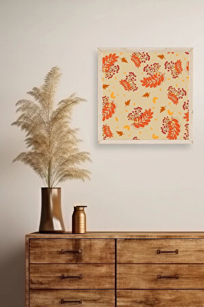 Çiçek Ahşap Çerçeveli Tablo